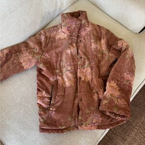 Anthropologie Edie Corduroy Puffer Jacket